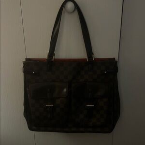 Louis Vuitton Black and Brown Checkered shoulder bag